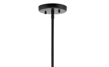 Alys 7.63" Adjustable Rope Wrap Modern Rustic Iron/Glass LED Pendant - JONATHAN Y